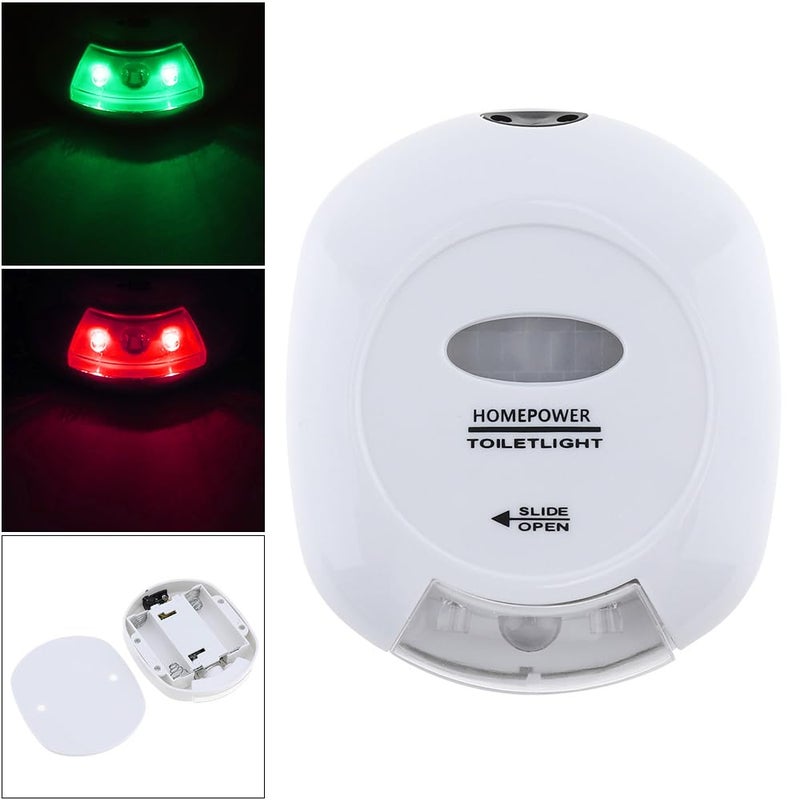 OriGlam Motion Activated Toilet Night Light, Auto Motion Sensor Toilet Seat Night Bathroom Nightlight with Red and Green Light - Image 3